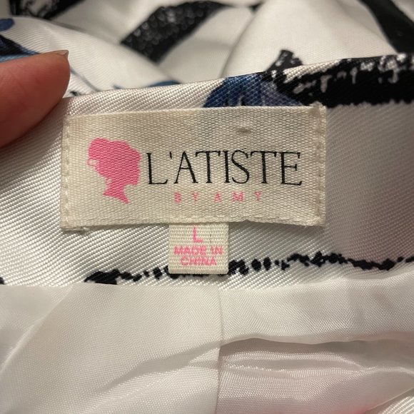 Floral Lined Puffy Midi Skirt -L- - Picture 10 of 11